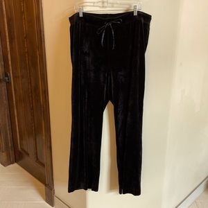 Talbots black velour wide leg pants, 3X